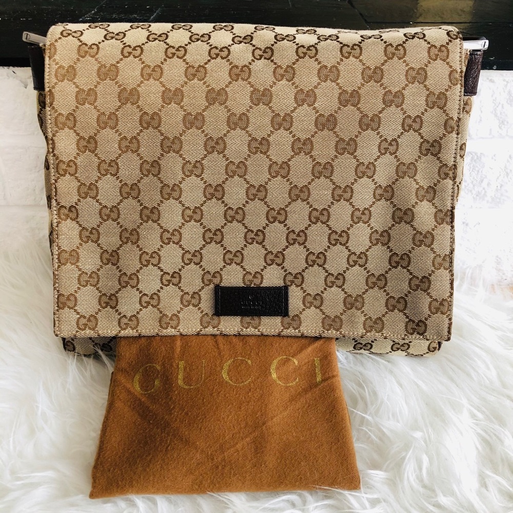 Gucci GG Monogram Canvas Messenger Bag